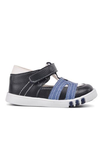 Navy Blue White Orthopedic Boys Shoes 210108 C