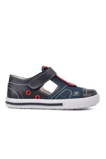 Navy Blue Red Orthopedic Boys Sandals 210110 Ç