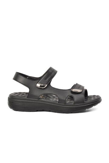 Black Womens Flat Sandals 336 Z