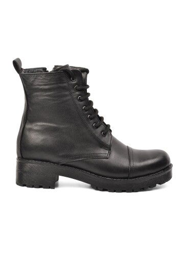 Black Genuine Leather Womens Boots 670 Z