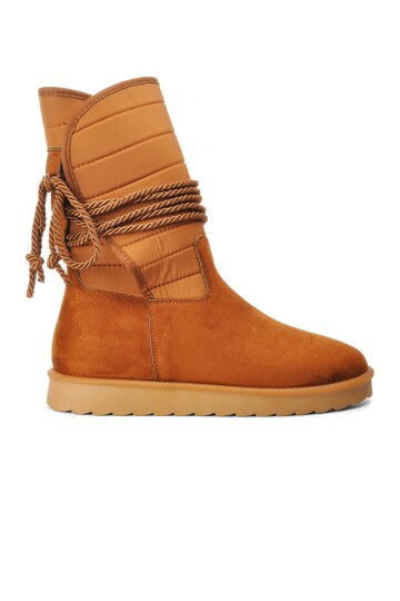 Tan Suede Fur Lined Womens Boots K706 Z