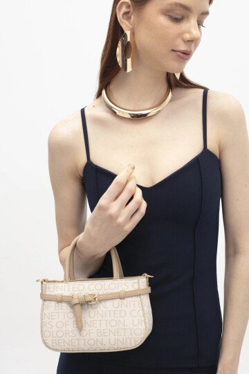 Bej Kadın El ve Omuz Çantası BNT-1858