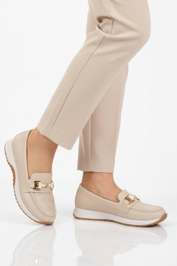 Bej Hafif Esnek Kadın Casual Ayakkabı 067 Z
