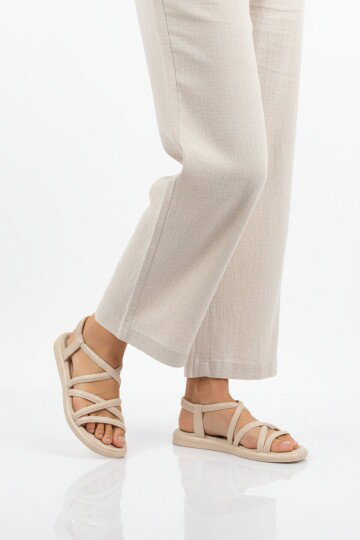 Bej Hafif Esnek Kadın Sandalet S-20 Z
