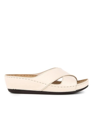 Bej Jel Tabanlı Kadın Terlik 32256 Byblos Z