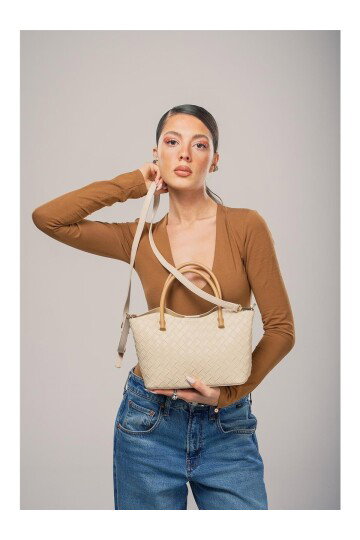 Bej Kadın El ve Omuz Çantası 17844