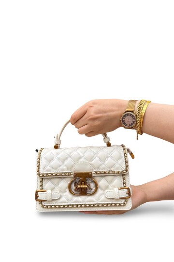 Beyaz Kadın Omuz Çantası C1009