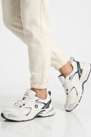 Beyaz Fileli Hafif Esnek Hava Alabilen Erkek Spor Ayakkabı 101 24038 Hader M