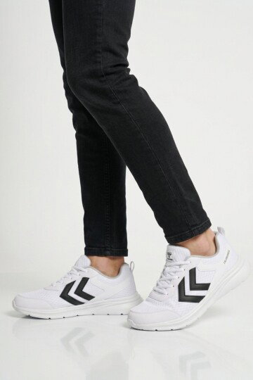 Beyaz Siyah Fileli Hafif Esnek Unisex Spor Ayakkabı 900887 Hml Nency II