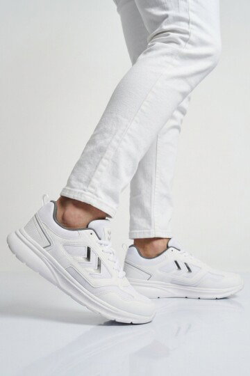 Beyaz Siyah Fileli Hafif Esnek Unisex Spor Ayakkabı 900895 Hml Rush II