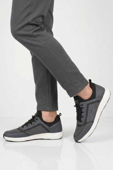 Füme Hafif Esnek Kilit Bağcıklı Erkek Spor Ayakkabı Bertina M