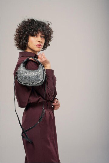 Gümüş Kadın Omuz Askılı El Çantası 17766