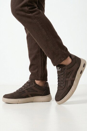 Kahve Keten Hafif Esnek Erkek Casual Ayakkabı 2308 M