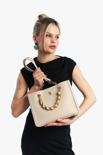Krem Kadın Omuz Çantası US26146