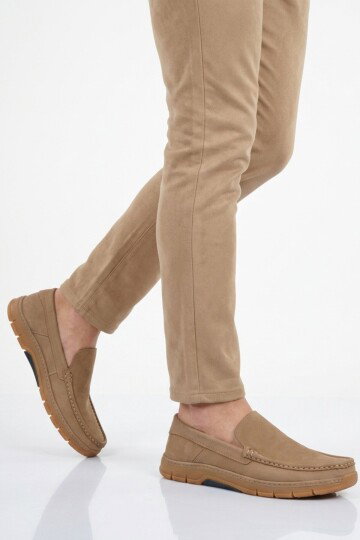 Kum Nubuk Hakiki Deri Erkek Casual Ayakkabı 6Y3319-179 M