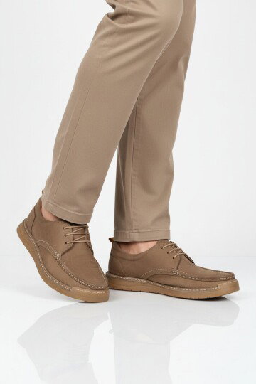 Kum Nubuk Hakiki Deri Erkek Casual Ayakkabı 62401 M