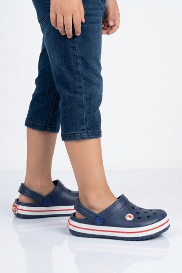 Lacivert Eva Hafif Unisex Çocuk Sabo Terlik 214 F