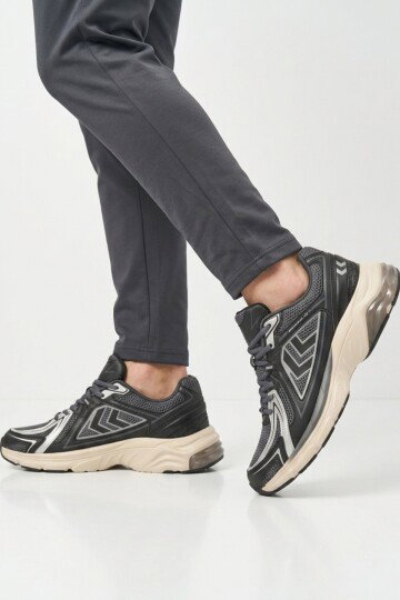 Siyah Gri Fileli Hafif Esnek Unisex Spor Ayakkabı 900794 Hml Performance 700