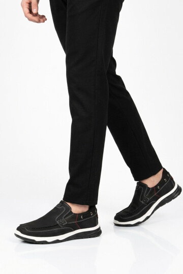 Siyah Hakiki Deri Erkek Casual Ayakkabı 2675 M