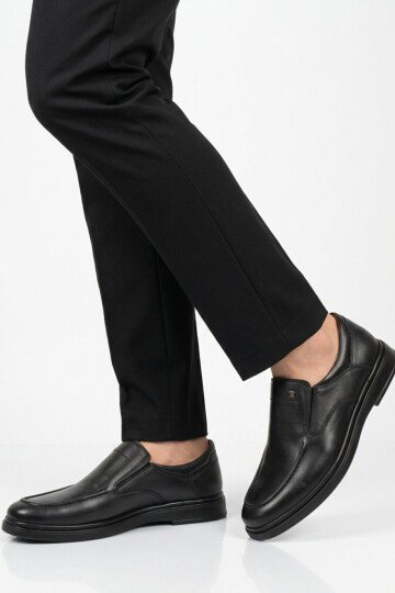 Siyah Hakiki Deri Erkek Casual Ayakkabı 327 M