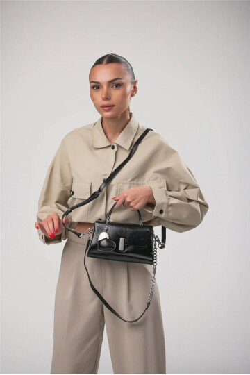 Siyah Kadın El ve Omuz Çantası 18227