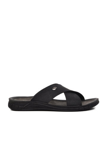 Siyah Nubuk Erkek Terlik 33301 Vegas M