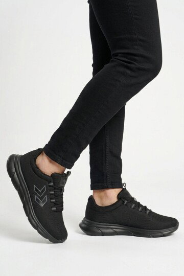 Siyah-Siyah Fileli Hafif Esnek Unisex Spor Ayakkabı 900899 Hml Tyro II