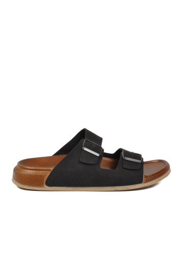 Siyah Yumuşak Taban Hafif Anatomik Erkek Terlik 305-2002 M