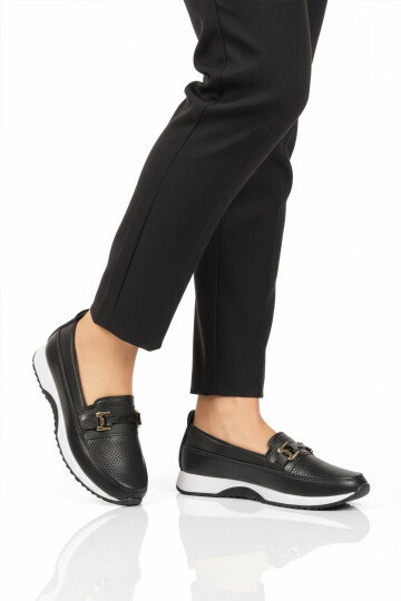 Siyah Hafif Esnek Kadın Casual Ayakkabı 065 Z