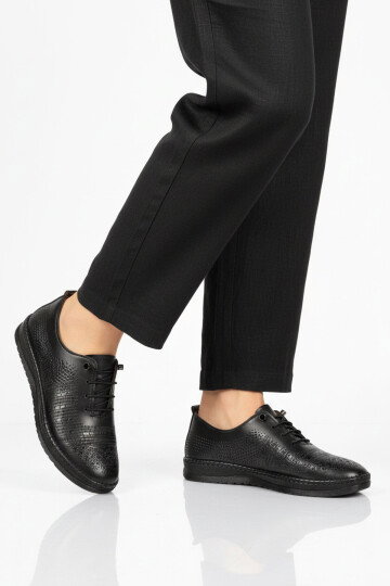 Siyah Hafif Esnek Kadın Casual Ayakkabı 066 Z