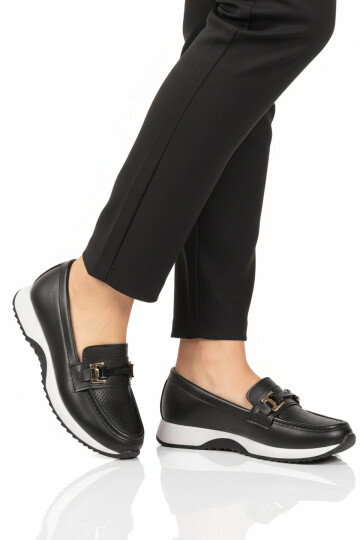 Siyah Hafif Esnek Kadın Casual Ayakkabı 067 Z