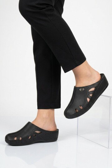 Siyah Jel Taban Anatomik Kadın Sabo Terlik 09-130 Z