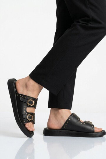 Siyah Kadın Yumuşak Tabanlı Hafif Terlik 513088 Z