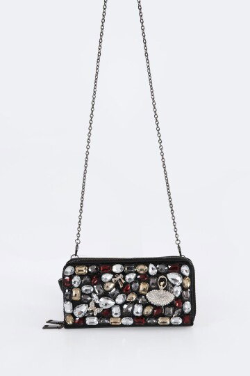 Siyah Kadın Omuz Askılı Portföy Çanta 16805