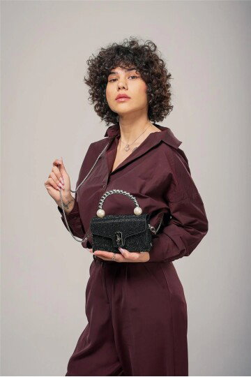 Siyah Kadın El ve Omuz Çantası 17835