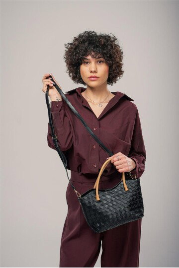 Siyah Kadın El ve Omuz Çantası 17844