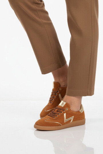 Taba Hakiki Deri Kadın Casual Ayakkabı 2609902Y Z