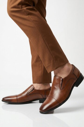 Taba Cilt Hakiki Deri Erkek Klasik Ayakkabı 2809 M