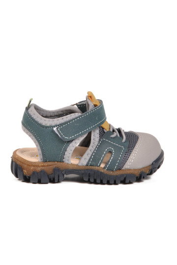 Mavi Hardal Cırtlı Ortopedik Bebek Sandalet 26A78 B