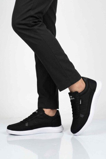 2038 Black-White Mens Casual Shoes