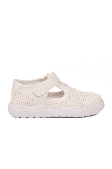 Beyaz Cırtlı Ortopedik Unisex Çocuk Sandalet Arz 3000 F