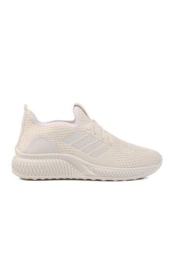 Unisex Beyaz Triko Sneaker Hafif Nefes Alan Esnek Yürüyüş Ayakkabısı Vene G