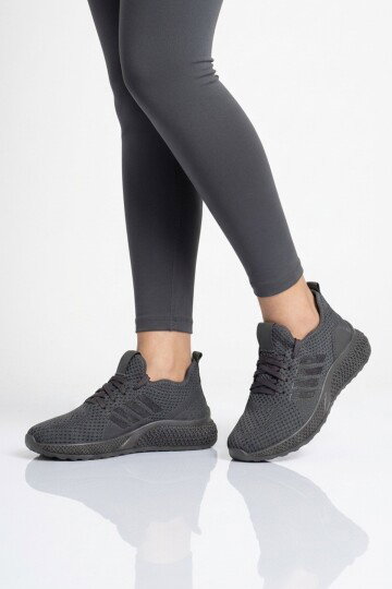 Unisex Füme Triko Sneaker Hafif Nefes Alan Esnek Yürüyüş Ayakkabısı Vene G