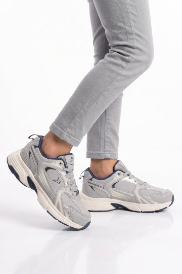 Bağcıklı Hafif Rahat Gri Unisex Yürüyüş ve Spor Ayakkabı Sneaker Terra G