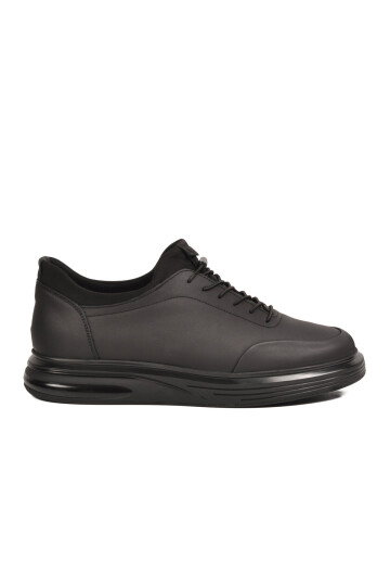 Siyah Mat Nubuk Memory Foam Erkek Casual Ayakkabı Sneaker 6630-1 M