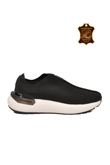 Siyah Memory Foam Erkek Günlük Yürüyüş Ayakkabısı Triko Sneaker M212 M