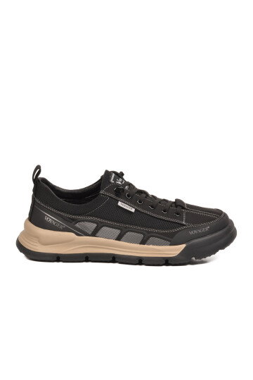 Siyah Nefes Alan Memory Foam Erkek Günlük Spor Ayakkabı Hafif Fileli Sneaker E332 M