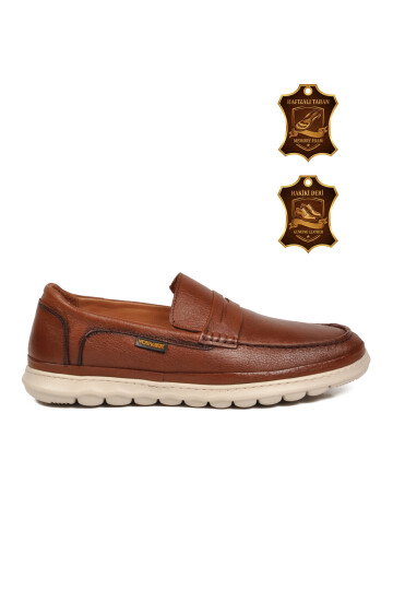 Taba Hakiki Deri Yumuşak Rahat Tabanlı Erkek Casual Ayakkabı Loafer M556 M