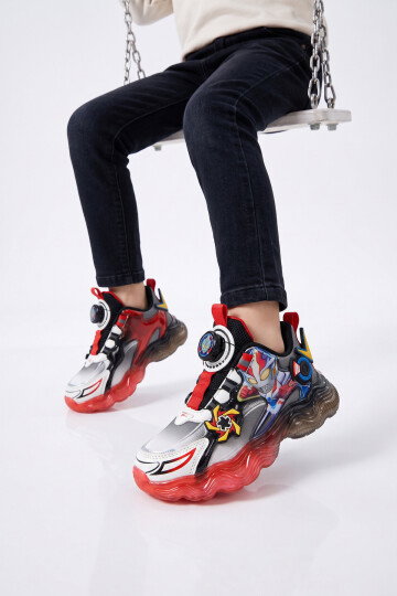 Akıllı Bağcıklı Hafif Rahat Tabanlı Kırmızı Unisex Çocuk Spor Ayakkabı Sneaker Kalen P