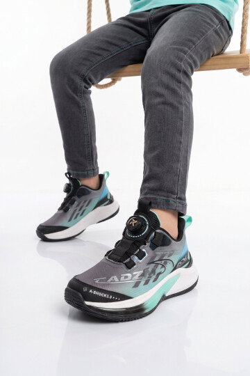 Akıllı Bağcıklı Hafif Rahat Yeşil Unisex Çocuk Spor Ayakkabı Sneaker Play F